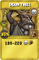 Wizard101 Death spell card: Death Troll, Spell ID 9134