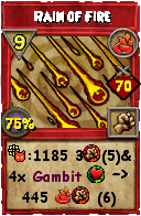 Wizard101 Fire spell card: Rain of Fire, Spell ID 9138