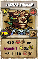 Wizard101 Balance spell card: Jaguar Shaman, Spell ID 9140