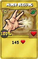 Wizard101 Life spell card: Minor Blessing, Spell ID 9165