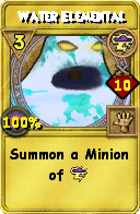 Wizard101 Storm spell card: Water Elemental, Spell ID 9166