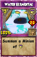 Wizard101 Storm spell card: Water Elemental, Spell ID 9167