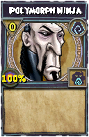 Wizard101 Shadow spell card: Polymorph Ninja, Spell ID 9171