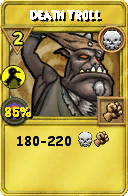 Wizard101 Death spell card: Death Troll, Spell ID 9174