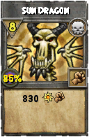 Wizard101 Death spell card: Sun Dragon, Spell ID 9177