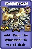 Wizard101 Storm spell card: Torrence's Omen, Spell ID 9189