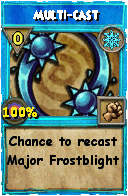 Wizard101 Ice spell card: Multi-cast, Spell ID 9203