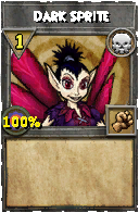 Wizard101 Death spell card: Dark Sprite, Spell ID 9206