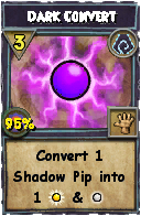 Wizard101 Shadow spell card: Dark Convert, Spell ID 9215
