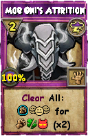 Wizard101 Storm spell card: Mob Oni's Attrition, Spell ID 9227