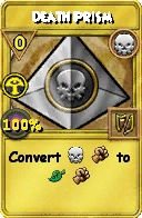 Wizard101 Death spell card: Death Prism, Spell ID 9233