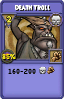 Wizard101 Death spell card: Death Troll, Spell ID 9235