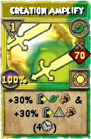 Wizard101 Life spell card: Creation Amplify, Spell ID 9236