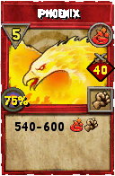 Wizard101 Fire spell card: Phoenix, Spell ID 9253