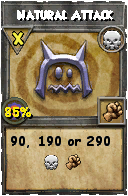 Wizard101 Death spell card: Natural Attack, Spell ID 9267