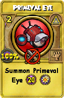 Wizard101 Myth spell card: Primeval Eye, Spell ID 9283