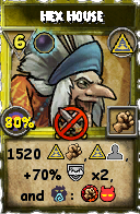 Wizard101 Myth spell card: Hex House, Spell ID 9289