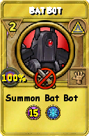 Wizard101 Myth spell card: Bat Bot, Spell ID 9291