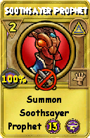 Wizard101 Myth spell card: Soothsayer Prophet, Spell ID 9297