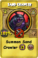 Wizard101 Myth spell card: Sand Crawler, Spell ID 9301