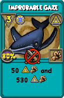Wizard101 Myth spell card: Improbable Gaze, Spell ID 9304