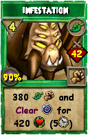 Wizard101 Life spell card: Infestation, Spell ID 9307