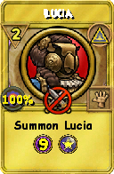 Wizard101 Myth spell card: Lucia, Spell ID 9317