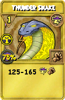 Wizard101 Storm spell card: Thunder Snake, Spell ID 9322
