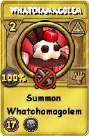 Wizard101 Myth spell card: Whatchamagolem, Spell ID 9347