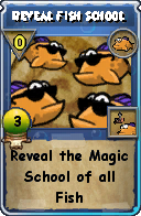 Wizard101 Fishing spell card: Reveal Fish School, Spell ID 9348