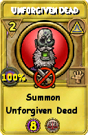Wizard101 Myth spell card: Unforgiven Dead, Spell ID 9357