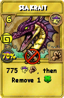 Wizard101 Storm spell card: Sea Krait, Spell ID 9371