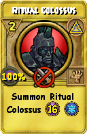 Wizard101 Myth spell card: Ritual Colossus, Spell ID 9375