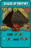 Wizard101 Balance spell card: Scales of Destiny, Spell ID 9378