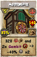 Wizard101 Balance spell card: Mockenspiel, Spell ID 9381