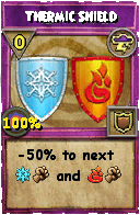 Wizard101 Storm spell card: Thermic Shield, Spell ID 9384