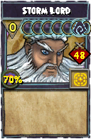 Wizard101 Shadow spell card: Storm Lord, Spell ID 9398