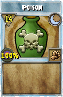 Wizard101 Moon spell card: Poison, Spell ID 9402