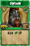 Wizard101 Life spell card: Centaur, Spell ID 9419