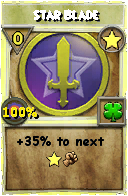 Wizard101 Star spell card: Star Blade, Spell ID 9429