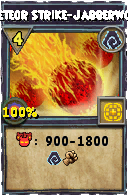 Wizard101 Shadow spell card: Meteor Strike-Jabberwock, Spell ID 9431