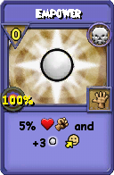 Wizard101 Death spell card: Empower, Spell ID 9439