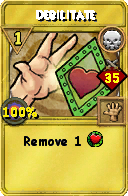 Wizard101 Death spell card: Debilitate, Spell ID 9444