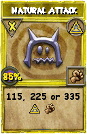Wizard101 Myth spell card: Natural Attack, Spell ID 9445