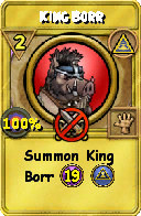 Wizard101 Myth spell card: King Borr, Spell ID 9458