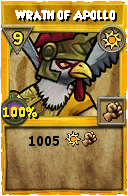 Wizard101 Sun spell card: Wrath of Apollo, Spell ID 9477