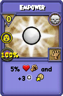 Wizard101 Death spell card: Empower, Spell ID 9484