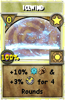 Wizard101 Star spell card: Icewind, Spell ID 9486