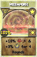 Wizard101 Star spell card: Recompense, Spell ID 9490