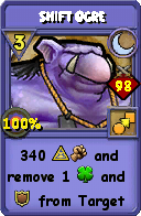 Wizard101 Moon spell card: Shift Ogre, Spell ID 9501